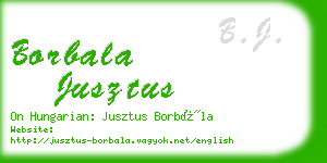 borbala jusztus business card